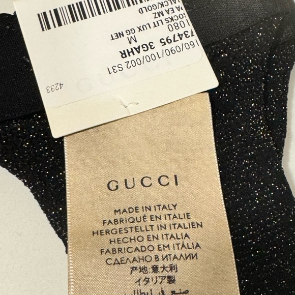 NWT Gucci GG Net Lit Lux Ankle Socks - Picture 7 of 7